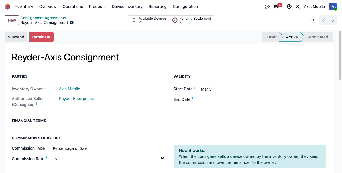 Consignment Agreement Form