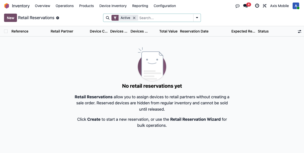 Retail Reservations